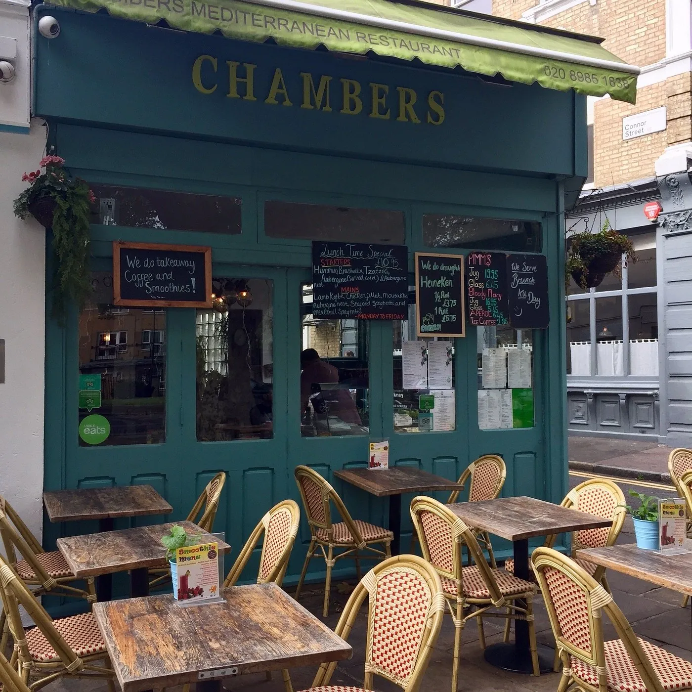 Exterior view of The Chambers Restaurant